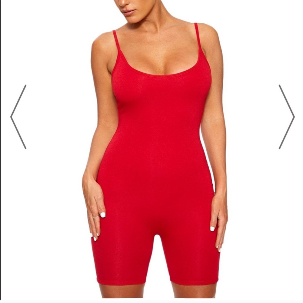 Red short unitard